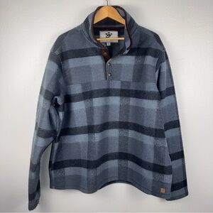 John Wayne Men’s Sz 2XL Timeless Classic Fleece Pullover Plaid Jacket Thick Warm